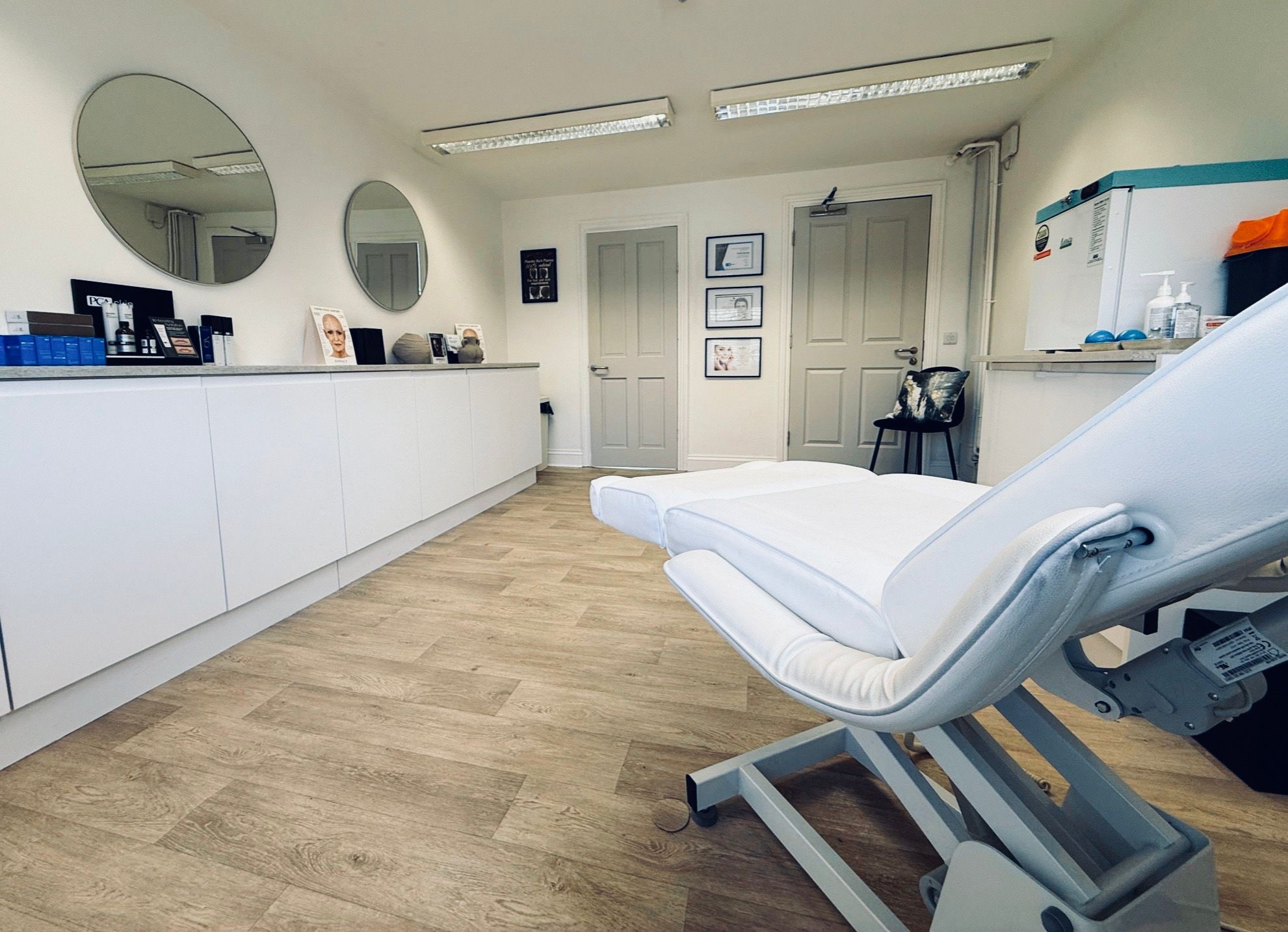 Inside the Signature Aesthetics by Paula treatment room at The Old Brewery, Castle Eden